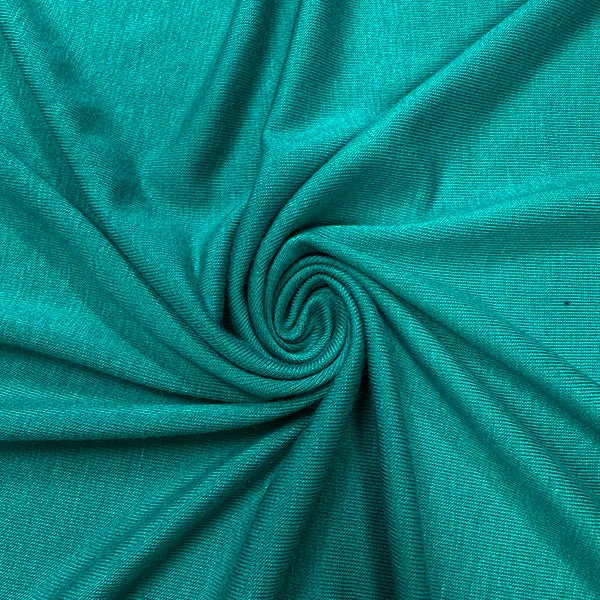 Teal Solid Rayon Spandex Jersey Knit Fabric