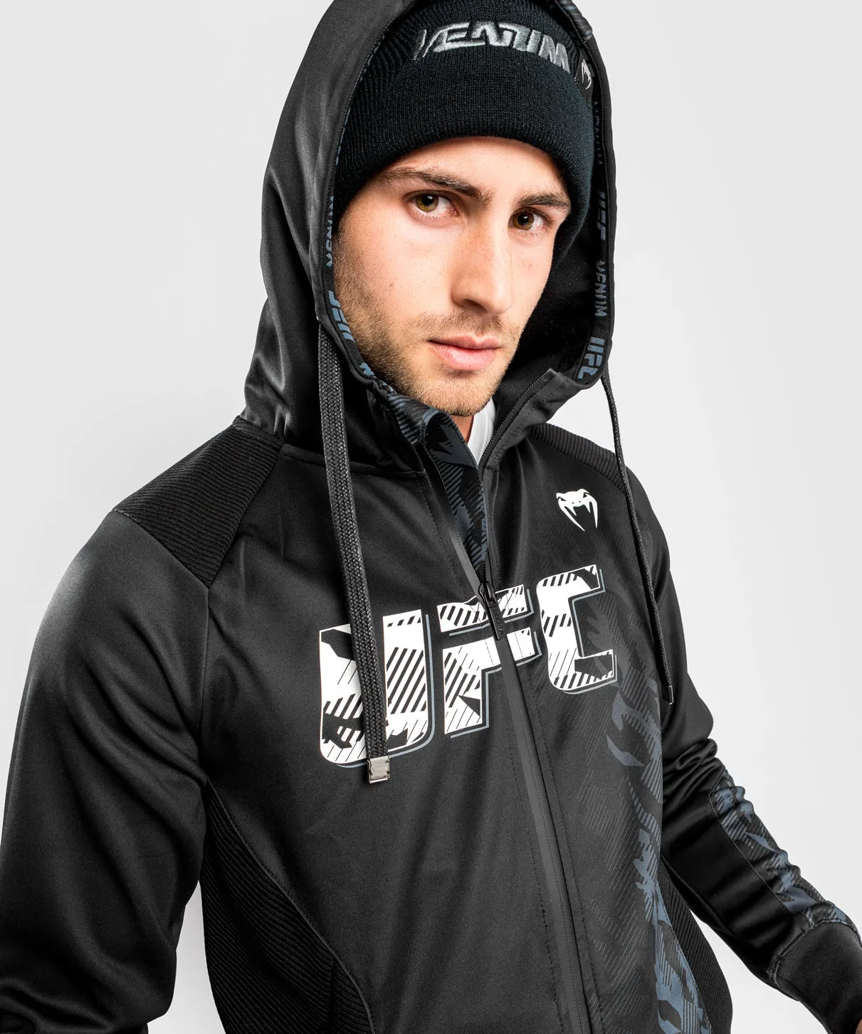 UFC Venum Authentic Fight Week Men's Zip Hoodie - Black