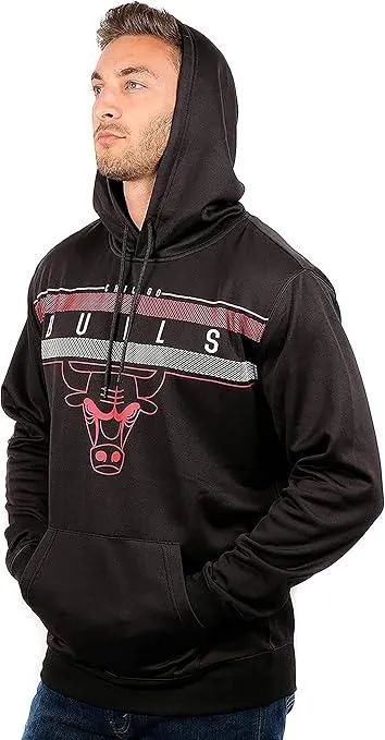 Ultra Game NBA Official Men’s Super Soft Midtown Hoodie Pullover Sweatshirt - Unisex, Chicago Bulls|Chicago Bulls