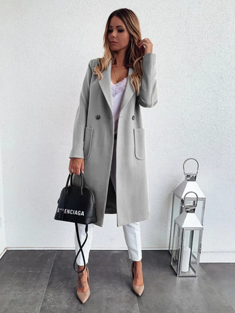 Wenkouban Warm Fashion Loose Casual Long Coat Women Autumn Winter New Thin Jacket Coats Tops Loose Plus Size Oversized Coat Outwears 12644