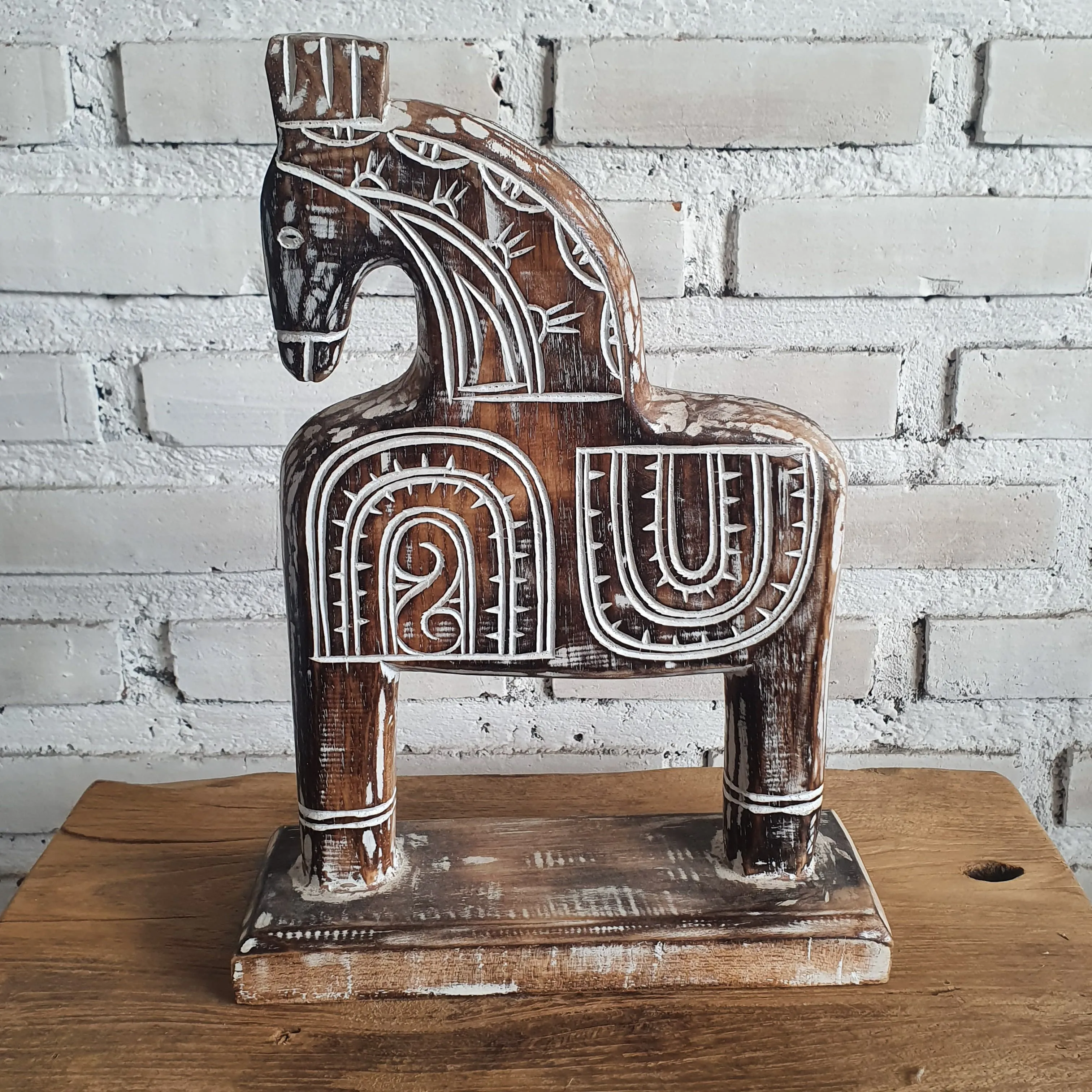 Wooden Horse with Stand